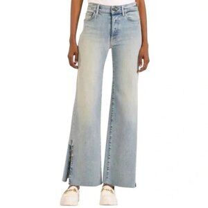 NEW NWT KUT from the KLOTH MEG HIGH RISE WIDE LEG JEAN SPLIT RAW HEM STRETCH 22W